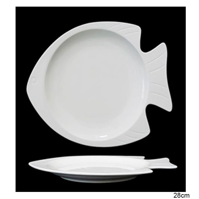 Plato de porcelana blanca - Galerías el Triunfo - 090307370412