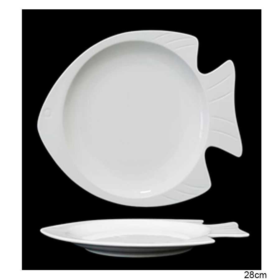 Plato de porcelana blanca - Galerías el Triunfo - 090307370412