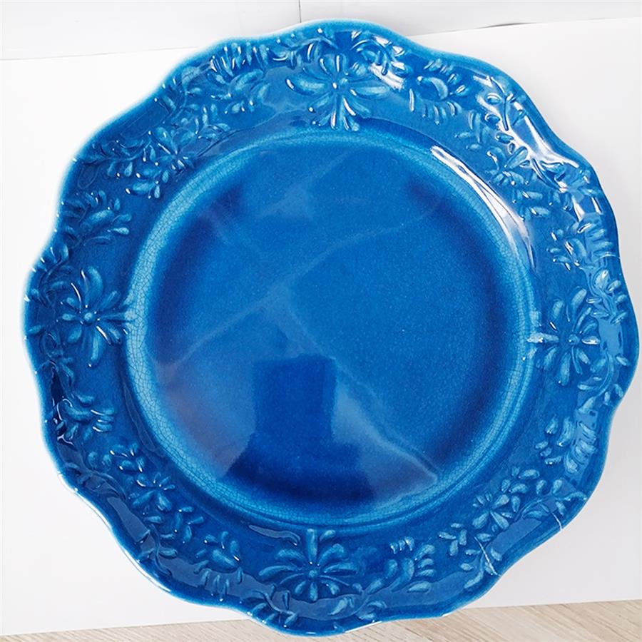 Plato de melamina azul - Galerías el Triunfo - 093072584147