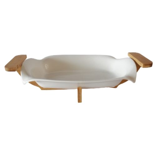 Platón de porcelana blanca - Galerías el Triunfo - 093072744107
