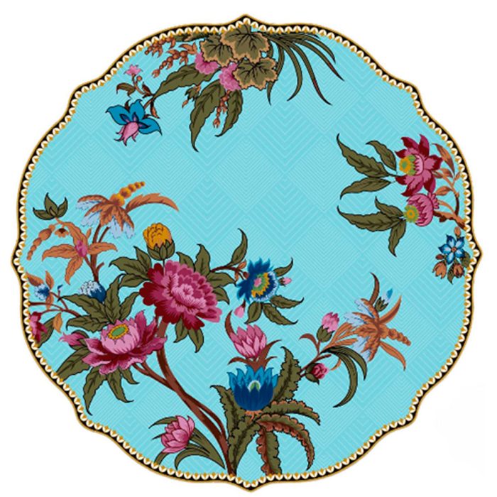 Plato de porcelana azul - Galerías el Triunfo - 095062426071