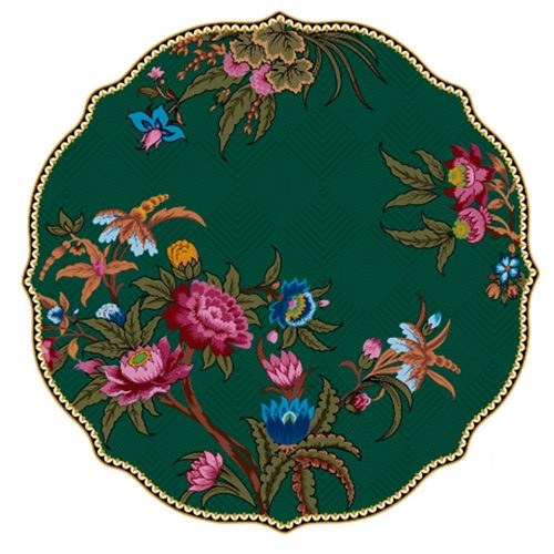 Plato de porcelana verde - Galerías el Triunfo - 095062426072