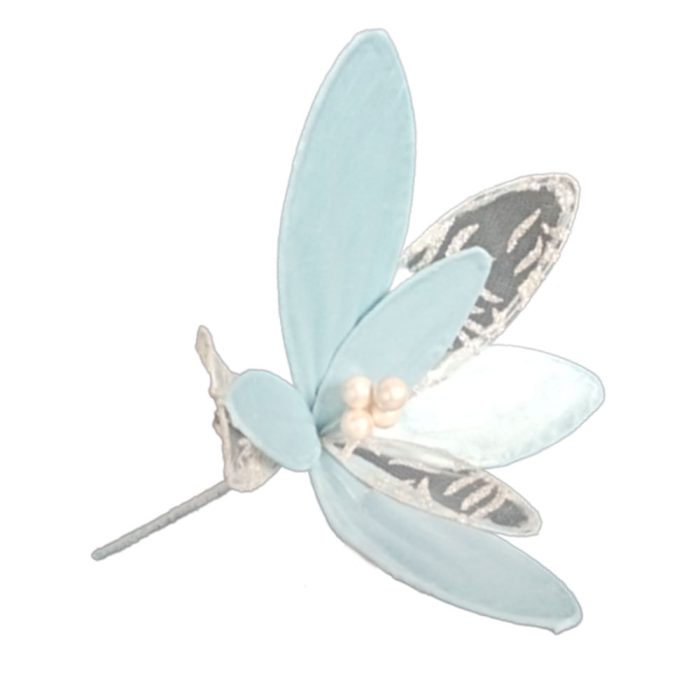 Flor de tela azul - Image 2