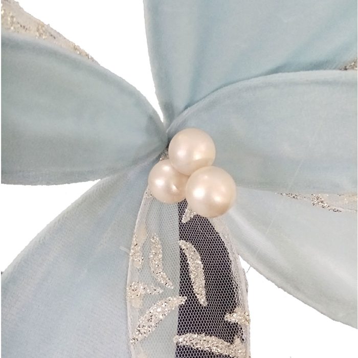 Flor de tela azul - Image 3
