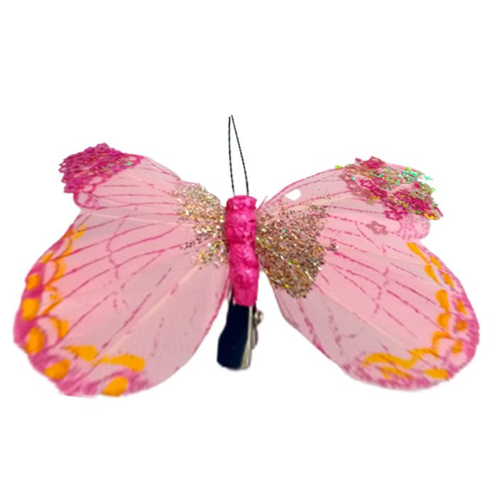 Mariposa rosa con pinza - Image 2