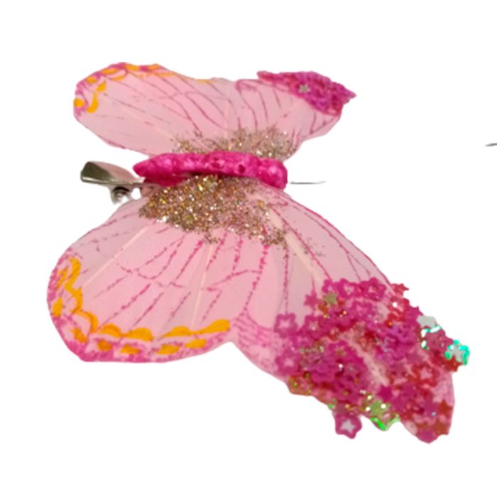 Mariposa rosa con pinza - Image 3