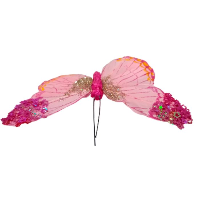Mariposa rosa con pinza - Image 4