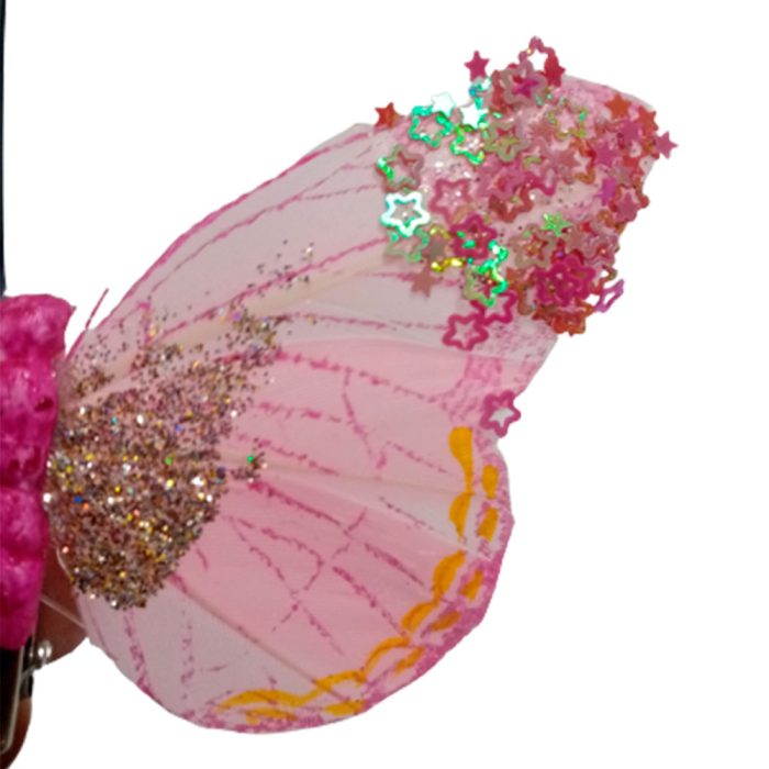 Mariposa rosa con pinza - Image 5