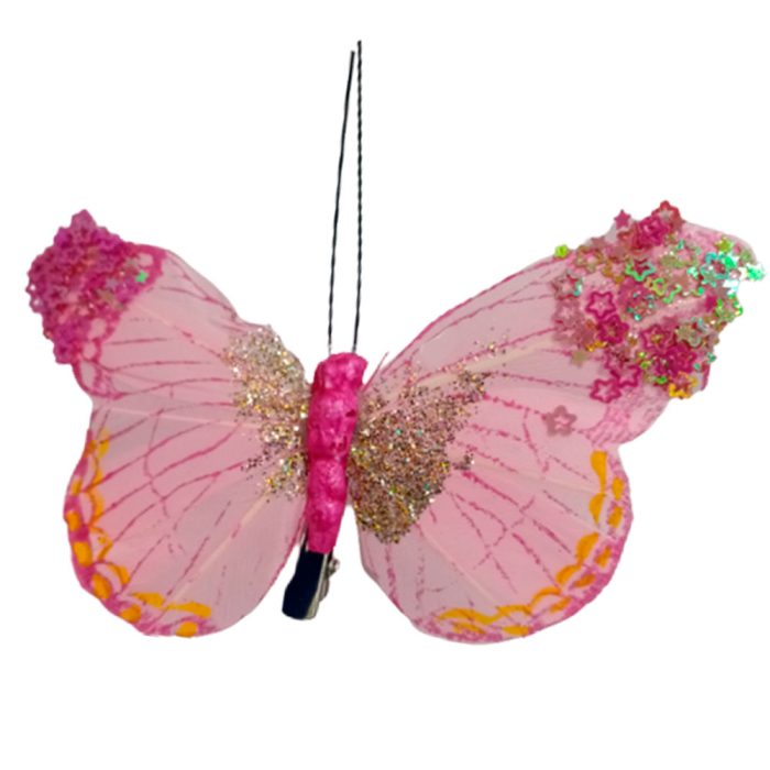 Mariposa rosa con pinza - Galerías el Triunfo - 100307378255