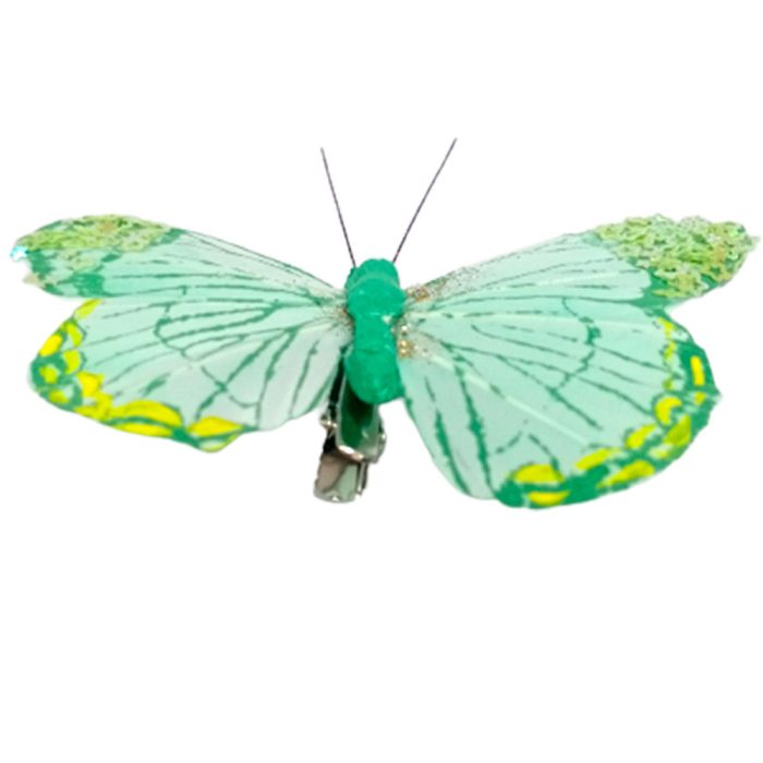 Mariposa verde con pinza - Image 2