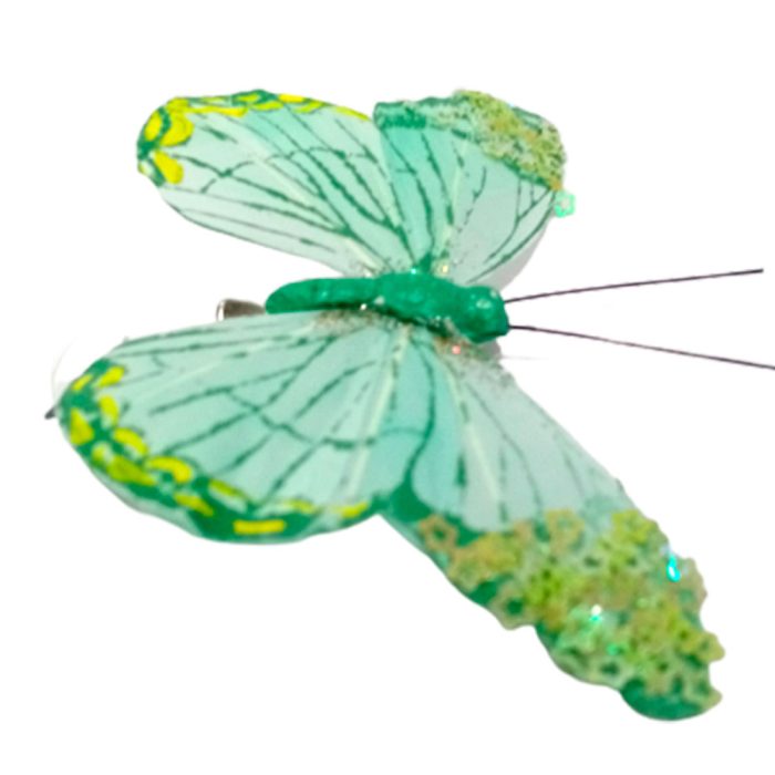 Mariposa verde con pinza - Image 3