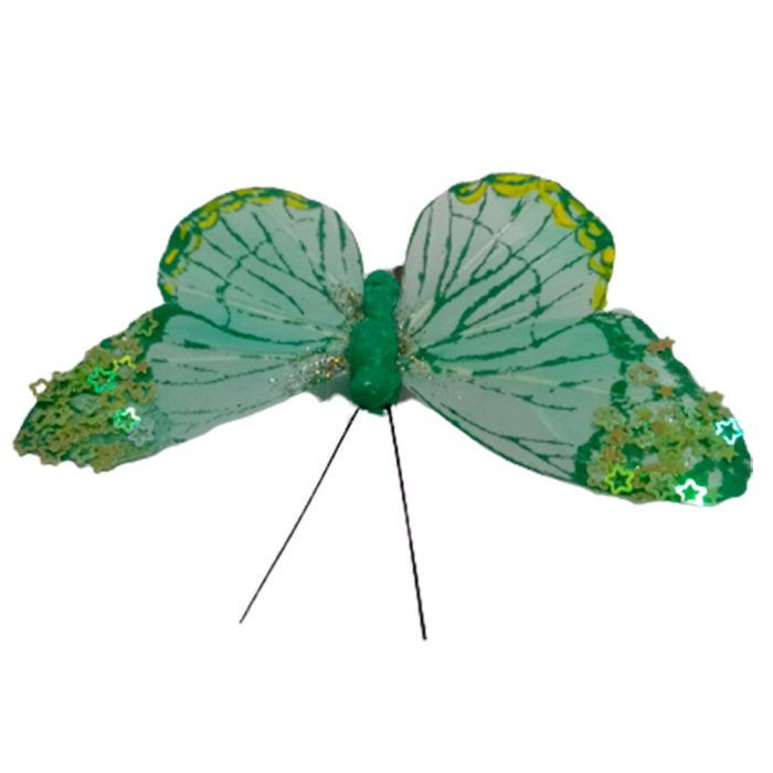 Mariposa verde con pinza - Image 4