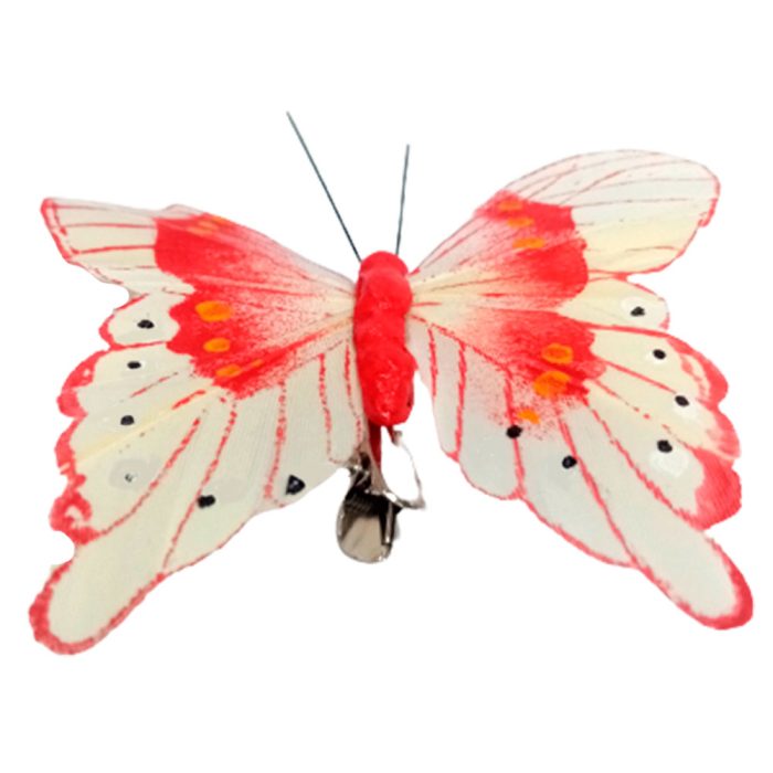 Mariposa roja con pinza - Image 2