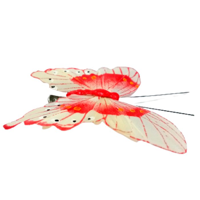 Mariposa roja con pinza - Image 3