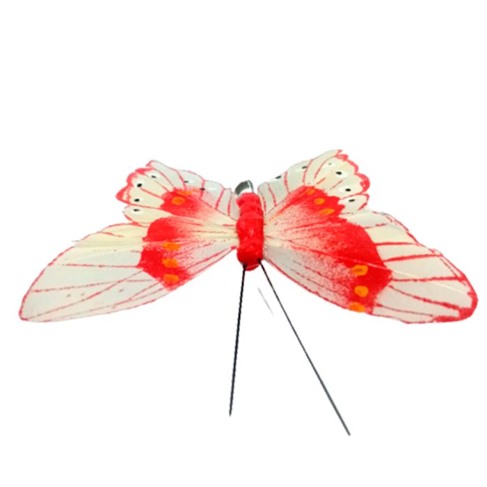 Mariposa roja con pinza - Image 4