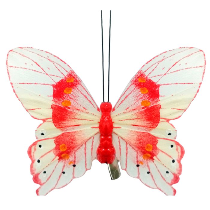 Mariposa roja con pinza - Galerías el Triunfo - 100307378257