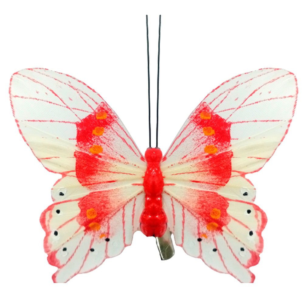 Mariposa roja con pinza - Galerías el Triunfo - 100307378257