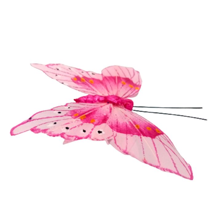 Mariposa rosa con pinza - Image 3