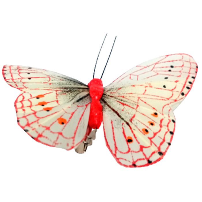 Mariposa roja con pinza - Image 2