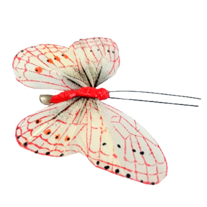 Mariposa roja con pinza - Image 3