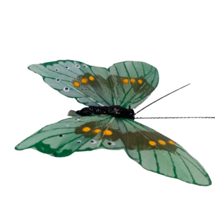 Mariposa verde con pinza - Image 3