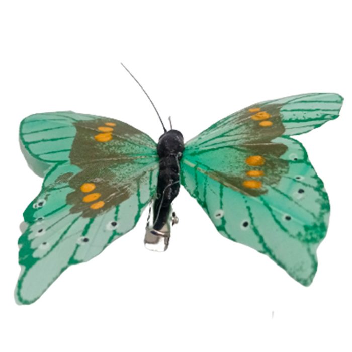 Mariposa verde con pinza - Image 2