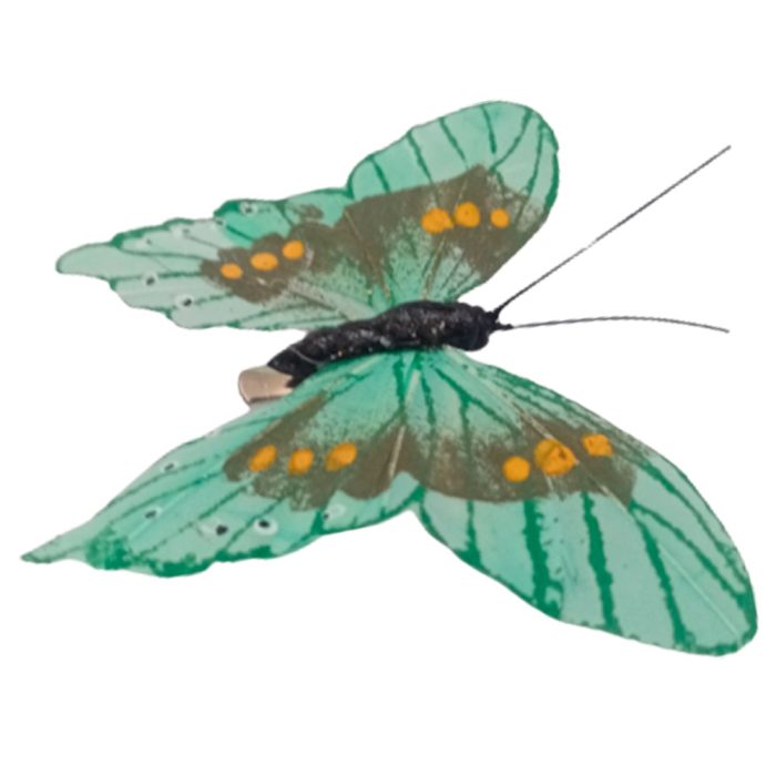 Mariposa verde con pinza - Image 3