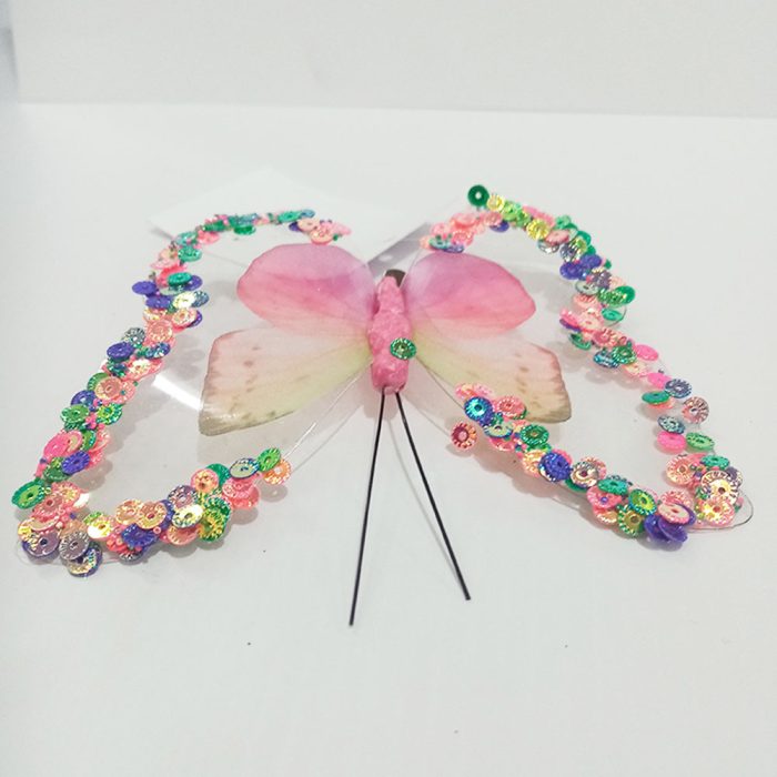 Mariposa rosa transparente - Image 4