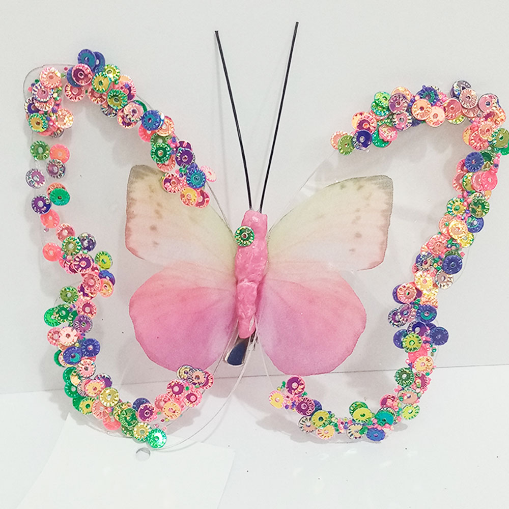 Mariposa rosa transparente - Galerías el Triunfo - 100307378273