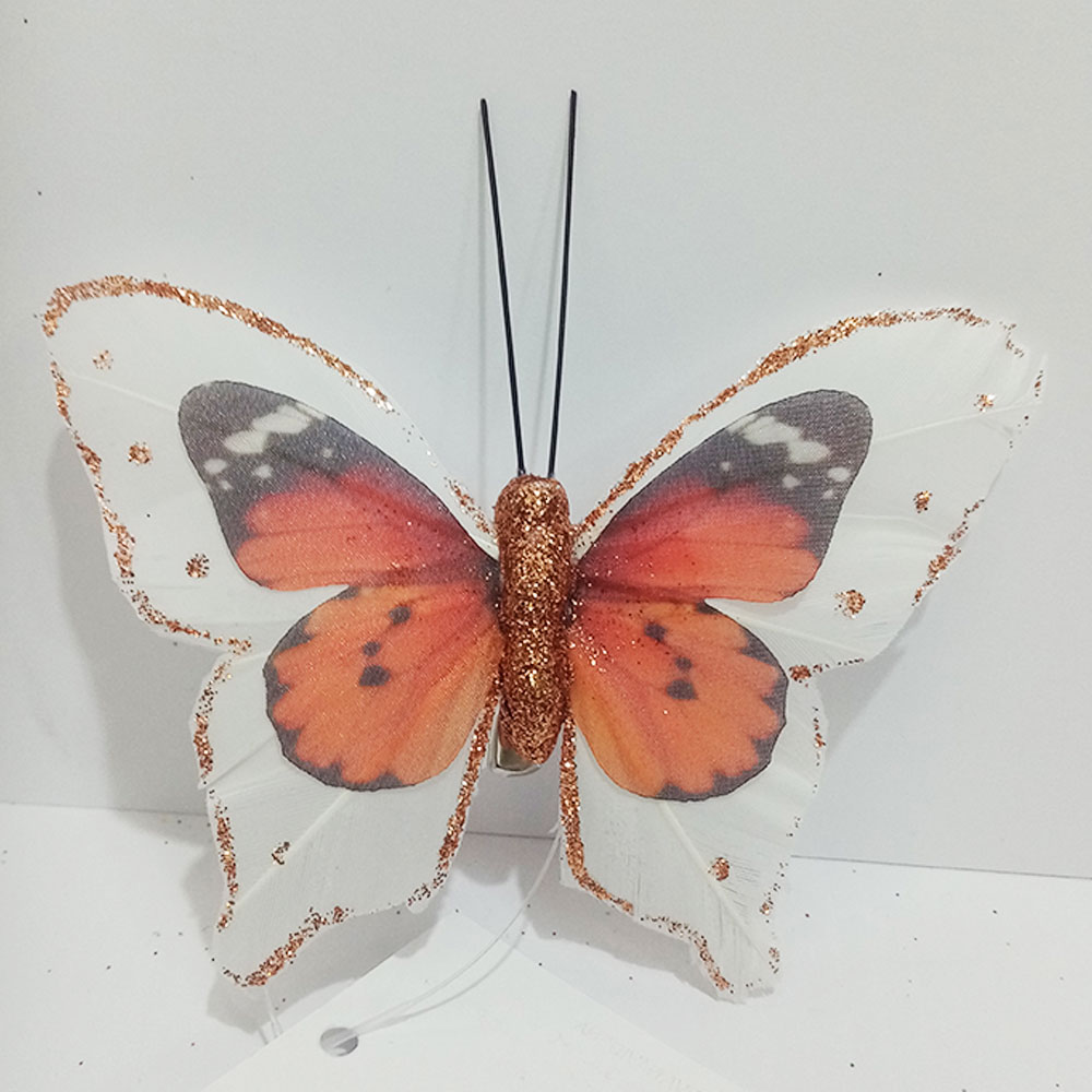 Mariposa naranja con blanco - Galerías el Triunfo - 100307378279