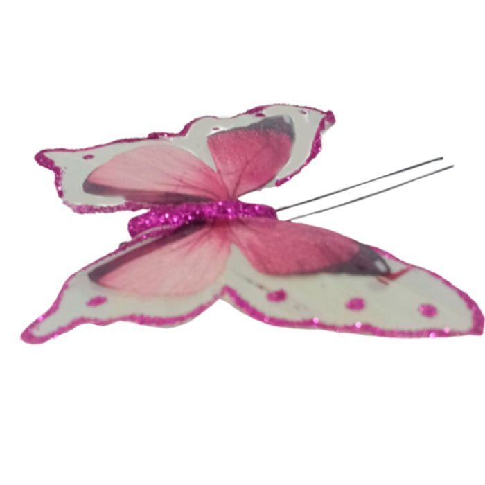 Mariposa rosa con blanco - Image 3