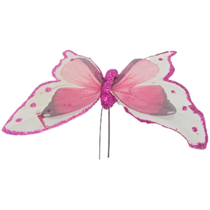 Mariposa rosa con blanco - Image 4
