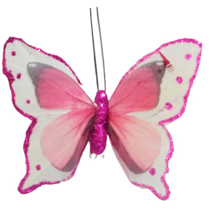Mariposa rosa con blanco - Galerías el Triunfo - 100307378281