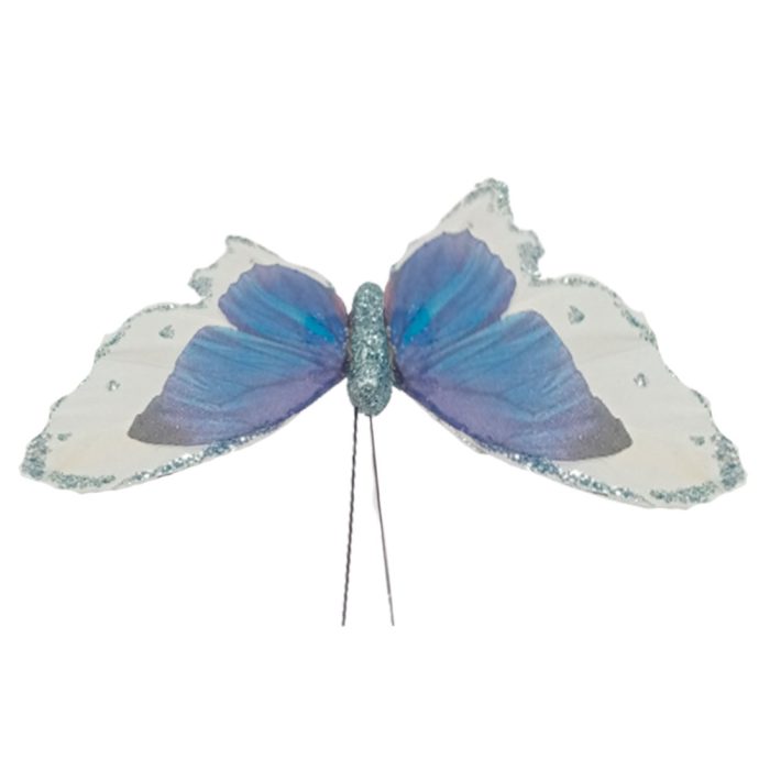 Mariposa azul con blanco - Image 4