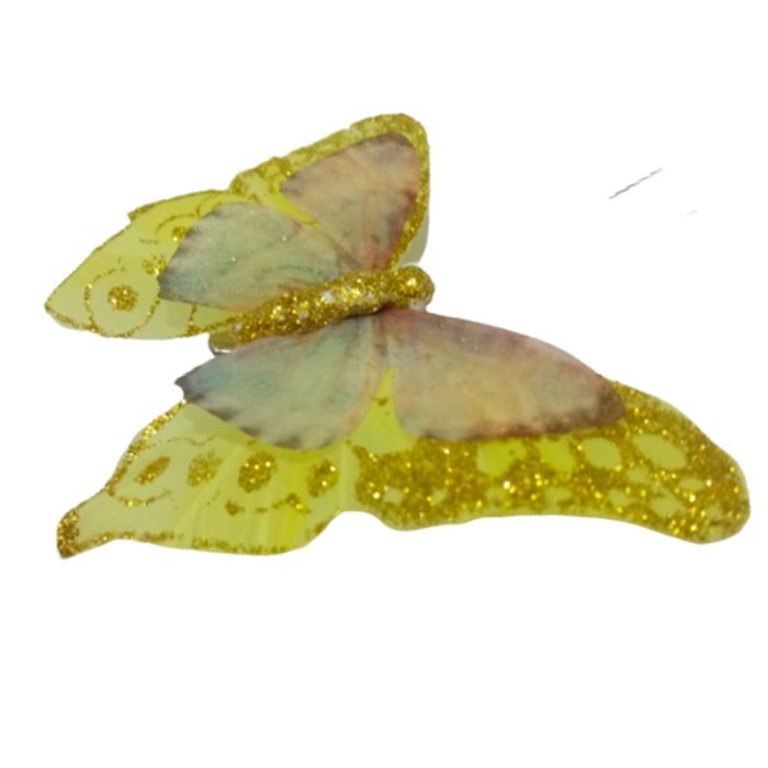 Mariposa amarilla con pinza - Image 3