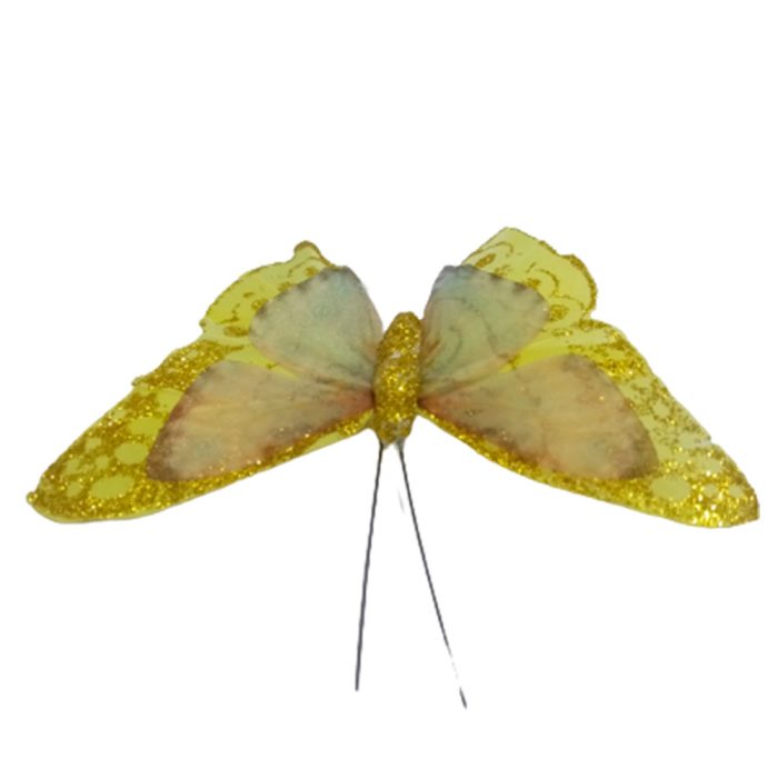 Mariposa amarilla con pinza - Image 4