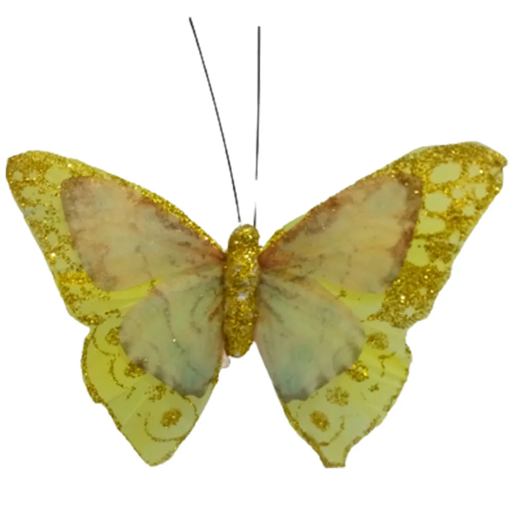 Mariposa amarilla con pinza - Galerías el Triunfo - 100307378288