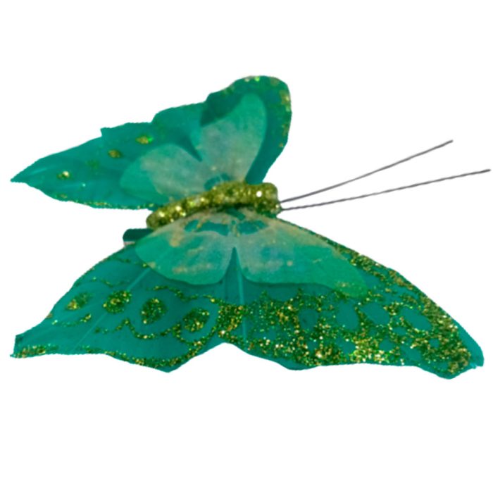 Mariposa verde con pinza - Image 3