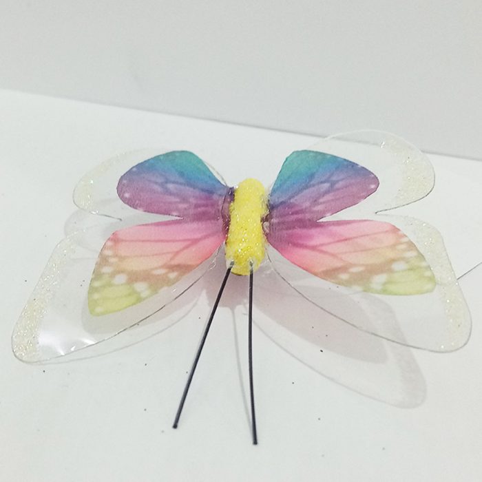 Mariposa multicolor con pinza - Image 4