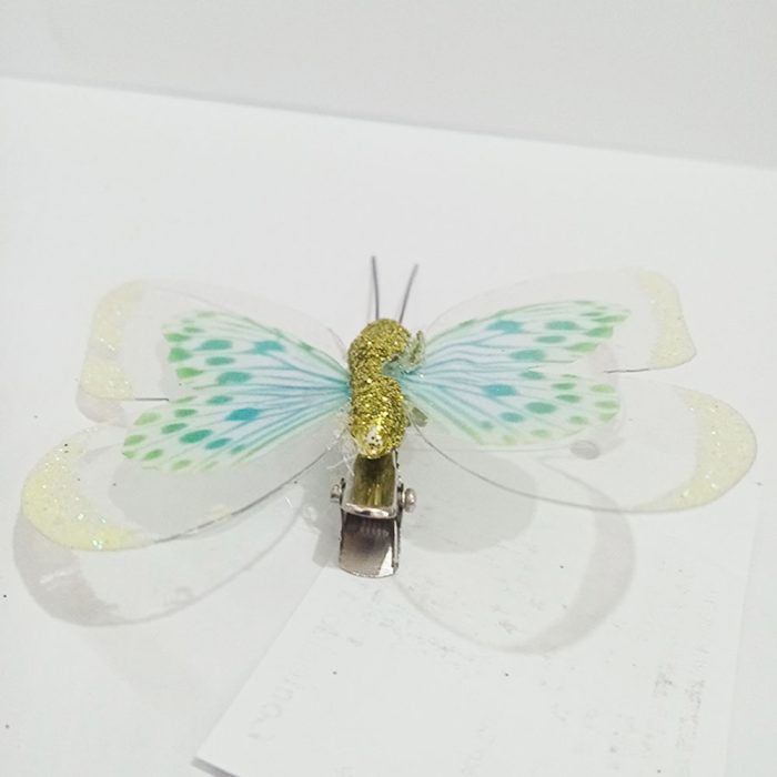 Mariposa verde con pinza - Image 2