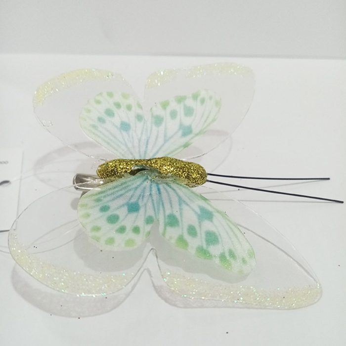 Mariposa verde con pinza - Image 3