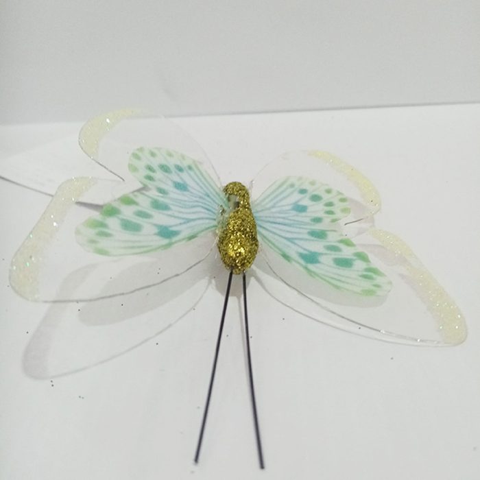 Mariposa verde con pinza - Image 4