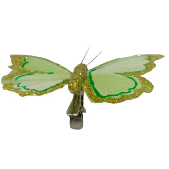 Mariposa verde con pinza - Image 2