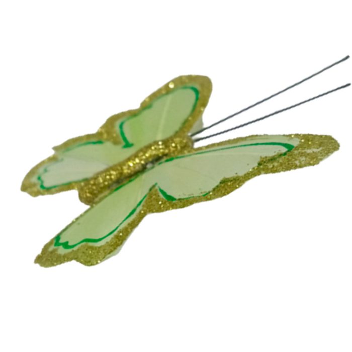 Mariposa verde con pinza - Image 3