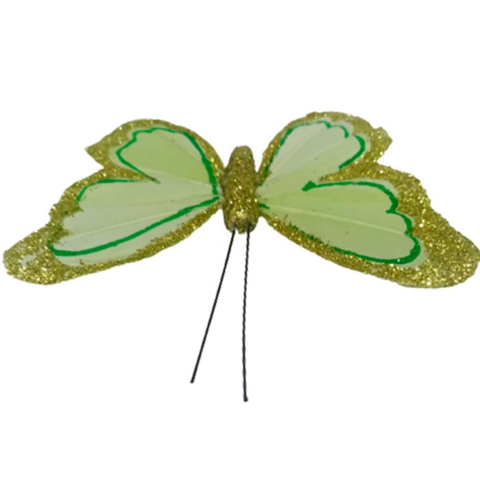 Mariposa verde con pinza - Image 4