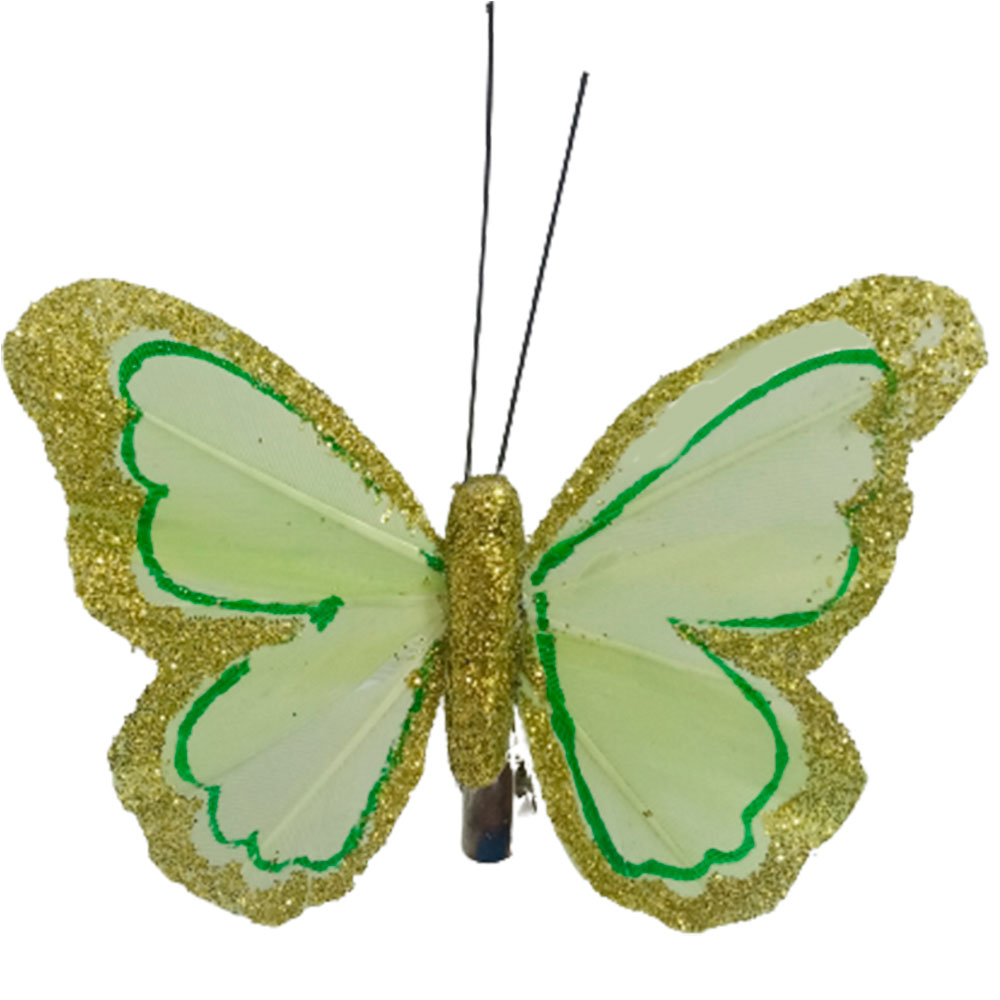 Mariposa verde con pinza - Galerías el Triunfo - 100307378297