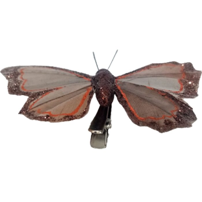 Mariposa café con pinza - Image 2