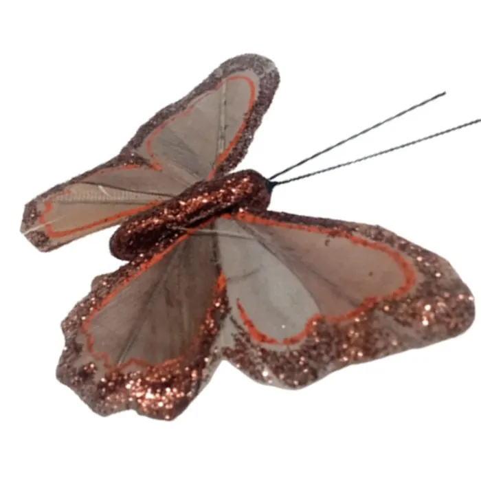 Mariposa café con pinza - Image 3