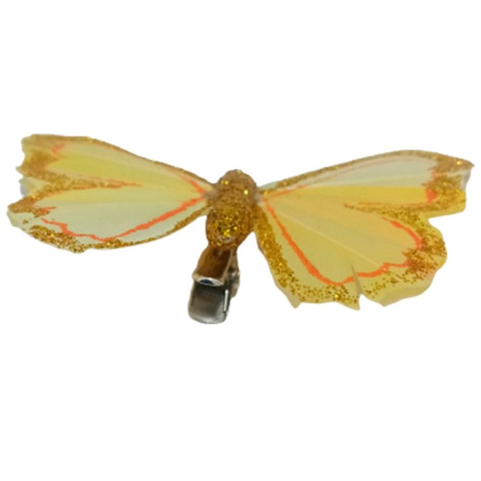Mariposa amarilla con pinza - Image 2