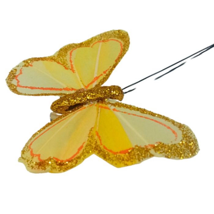 Mariposa amarilla con pinza - Image 3